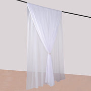 10 ft x 10 ft Polyester and Sheer Chiffon Dual Layer Backdrop Curtain with Rod Pockets
