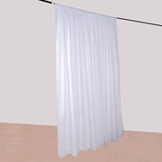 10 ft x 10 ft Polyester and Sheer Chiffon Dual Layer Backdrop Curtain with Rod Pockets