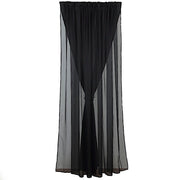 10 ft x 10 ft Polyester and Sheer Chiffon Dual Layer Backdrop Curtain with Rod Pockets