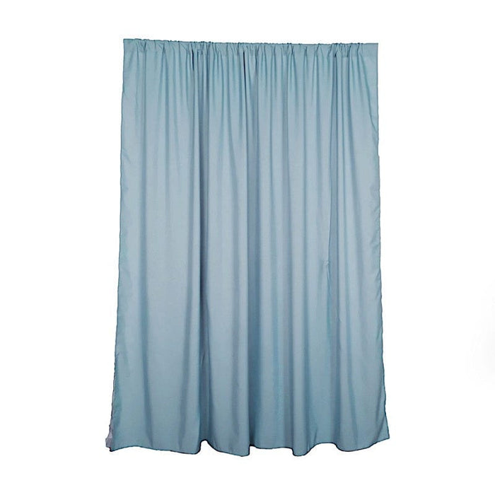 10 ft x 10 ft Polyester and Sheer Chiffon Dual Layer Backdrop Curtain with Rod Pockets BKDP300_10X10_086