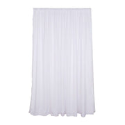 10 ft x 10 ft Polyester and Sheer Chiffon Dual Layer Backdrop Curtain with Rod Pockets BKDP300_10X10_WHT