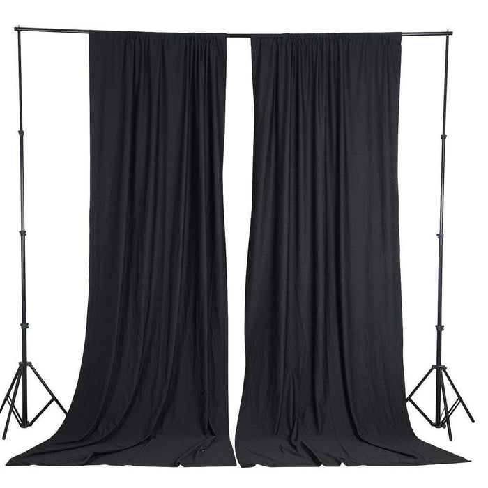 10 ft x 10 ft Polyester Professional Backdrop Curtains Drapes Panels CUR_PANPOLY_BLK