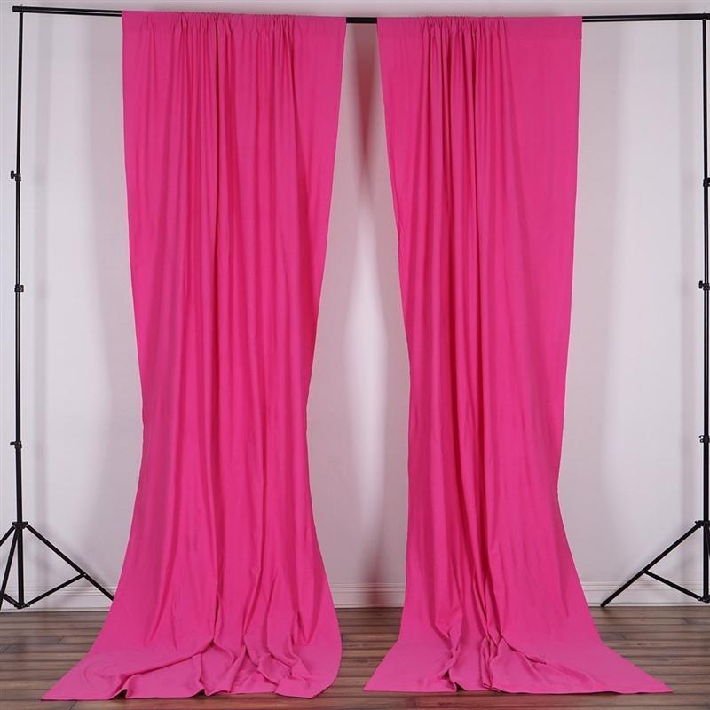 10 ft x 10 ft Polyester Professional Backdrop Curtains Drapes Panels CUR_PANPOLY_FUSH
