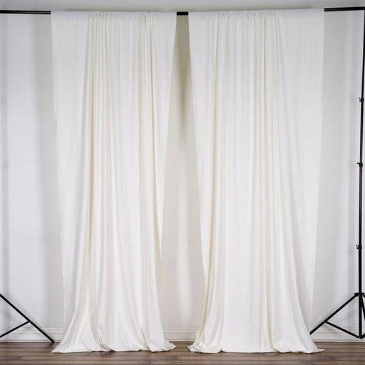 10 ft x 10 ft Polyester Professional Backdrop Curtains Drapes Panels CUR_PANPOLY_IVR