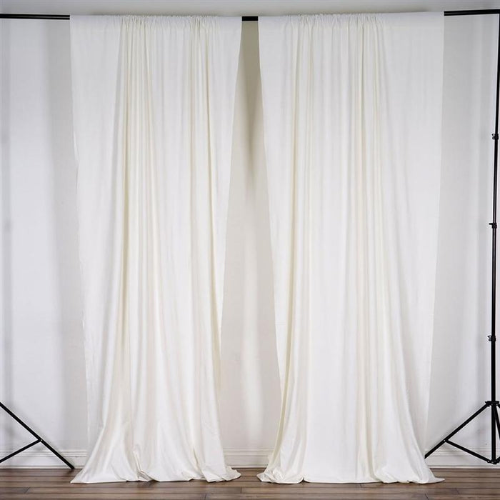 10 ft x 10 ft Polyester Professional Backdrop Curtains Drapes Panels CUR_PANPOLY_IVR
