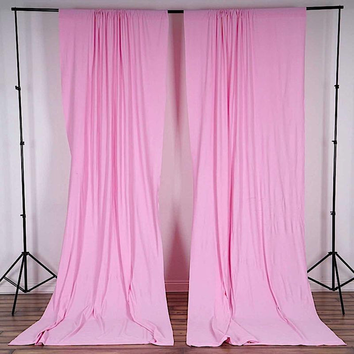 10 ft x 10 ft Polyester Professional Backdrop Curtains Drapes Panels CUR_PANPOLY_PINK