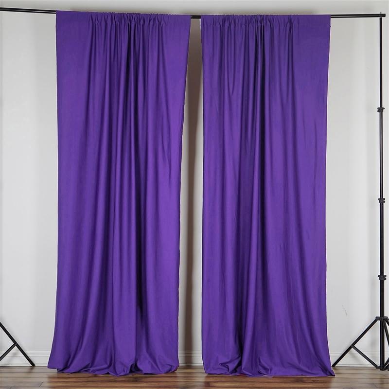 10 ft x 10 ft Polyester Professional Backdrop Curtains Drapes Panels CUR_PANPOLY_PURP