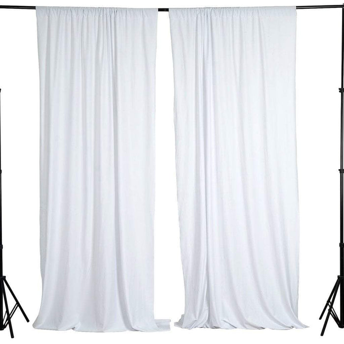 10 ft x 10 ft Polyester Professional Backdrop Curtains Drapes Panels CUR_PANPOLY_WHT
