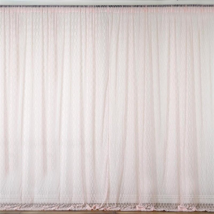 10 ft x 10 ft Sheer Lace Professional Backdrop Curtains Drapes Panels CUR_PANLACE_046