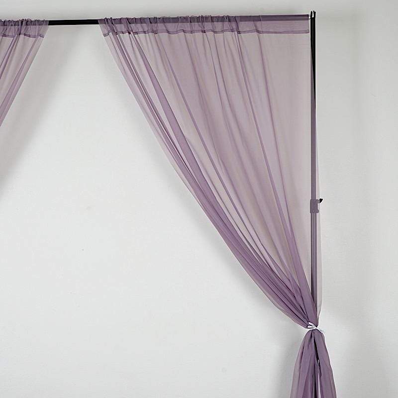 10 ft x 10 ft Sheer Voile Professional Backdrop Curtains Drapes Panels