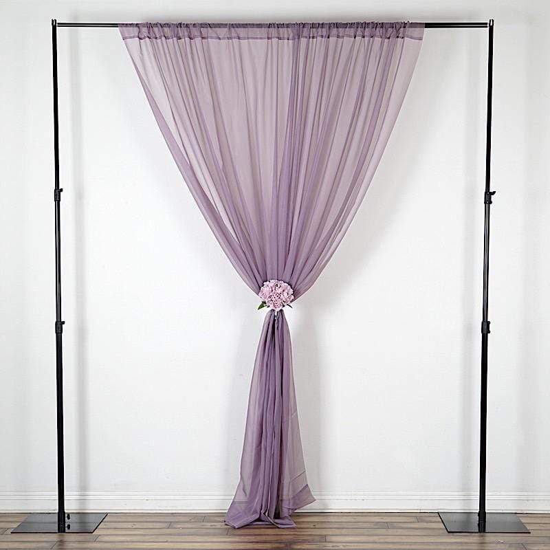10 ft x 10 ft Sheer Voile Professional Backdrop Curtains Drapes Panels