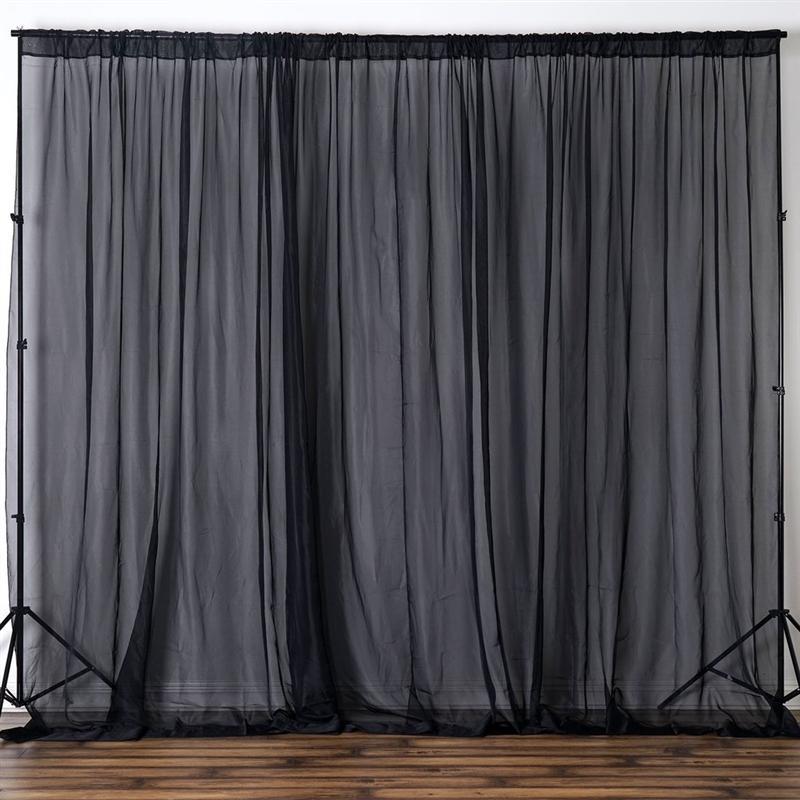 10 ft x 10 ft Sheer Voile Professional Backdrop Curtains Drapes Panels