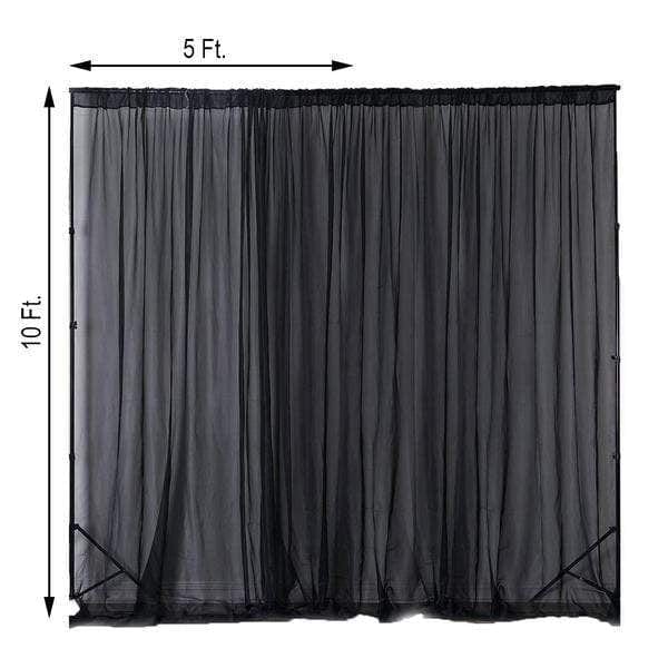 10 ft x 10 ft Sheer Voile Professional Backdrop Curtains Drapes Panels