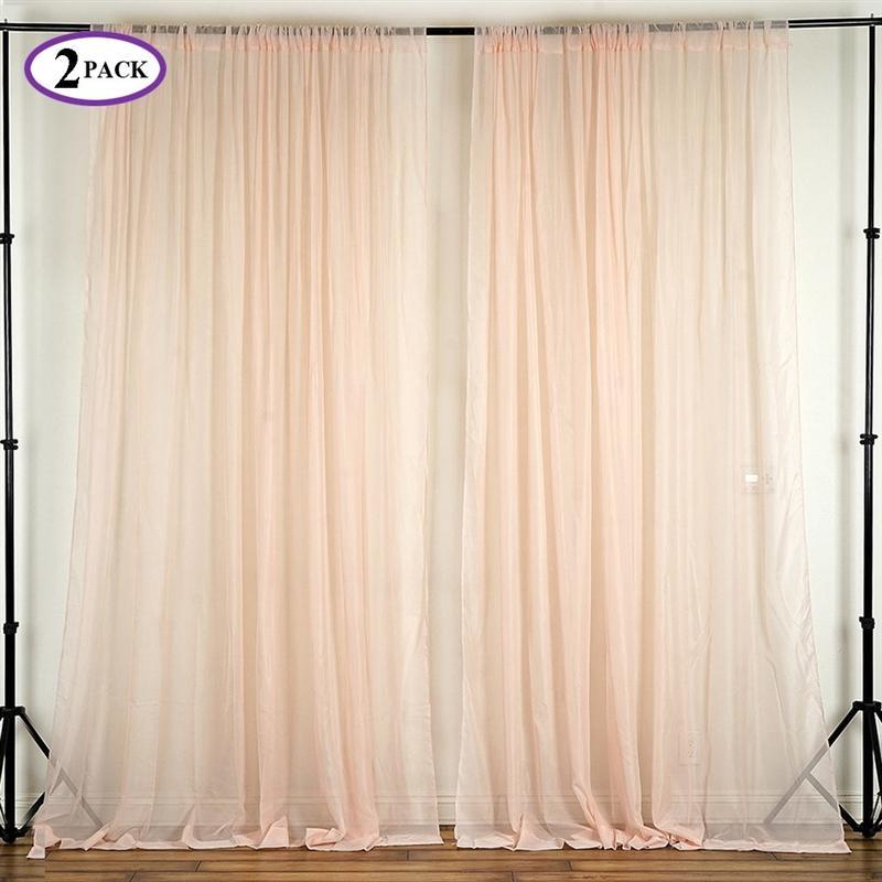 10 ft x 10 ft Sheer Voile Professional Backdrop Curtains Drapes Panels