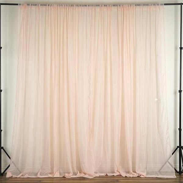 10 ft x 10 ft Sheer Voile Professional Backdrop Curtains Drapes Panels