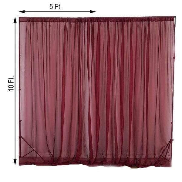 10 ft x 10 ft Sheer Voile Professional Backdrop Curtains Drapes Panels