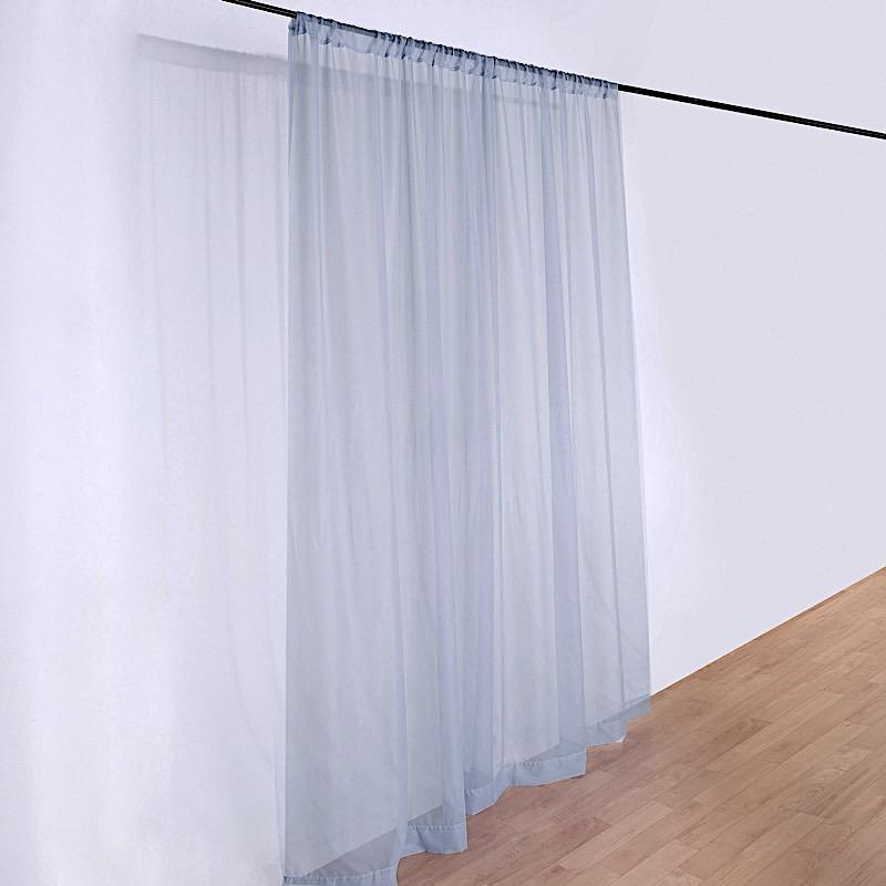 10 ft x 10 ft Sheer Voile Professional Backdrop Curtains Drapes Panels