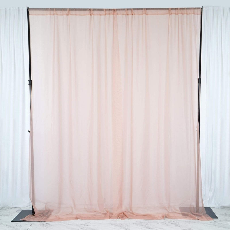 10 ft x 10 ft Sheer Voile Professional Backdrop Curtains Drapes Panels