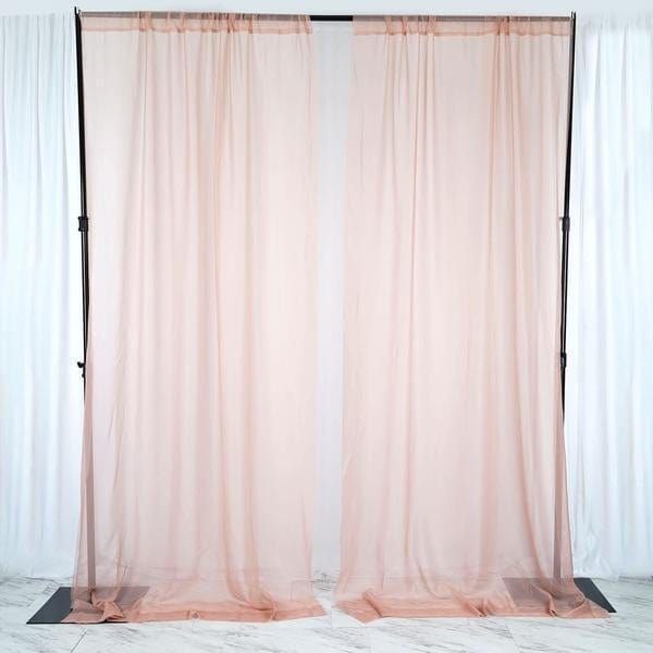 10 ft x 10 ft Sheer Voile Professional Backdrop Curtains Drapes Panels