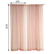 10 ft x 10 ft Sheer Voile Professional Backdrop Curtains Drapes Panels