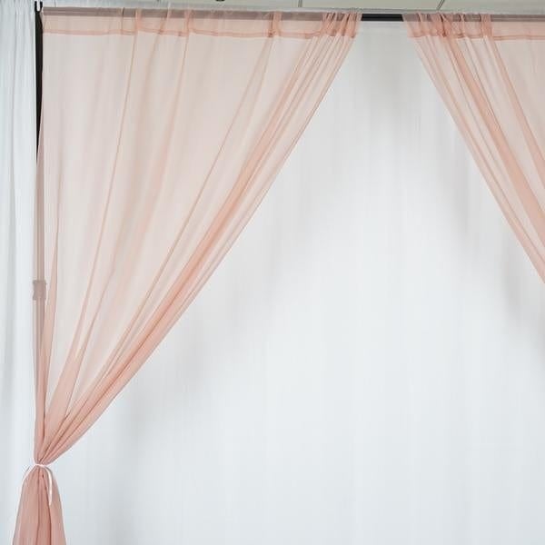 10 ft x 10 ft Sheer Voile Professional Backdrop Curtains Drapes Panels