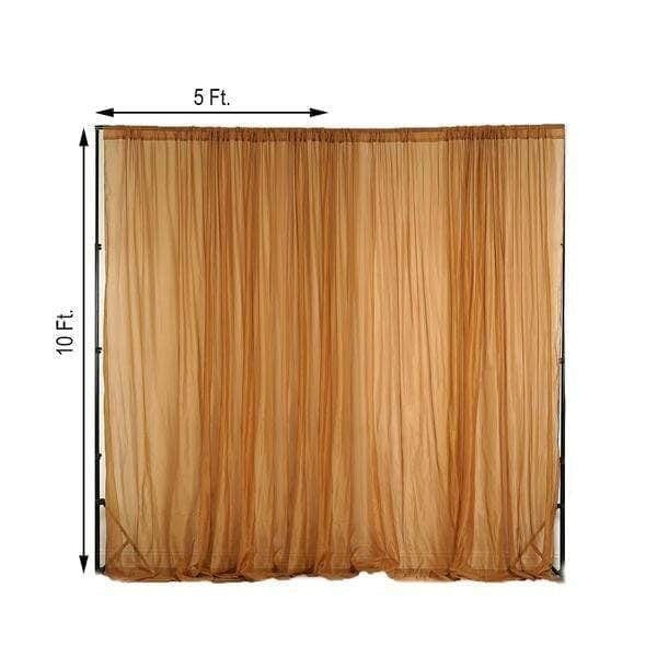 10 ft x 10 ft Sheer Voile Professional Backdrop Curtains Drapes Panels