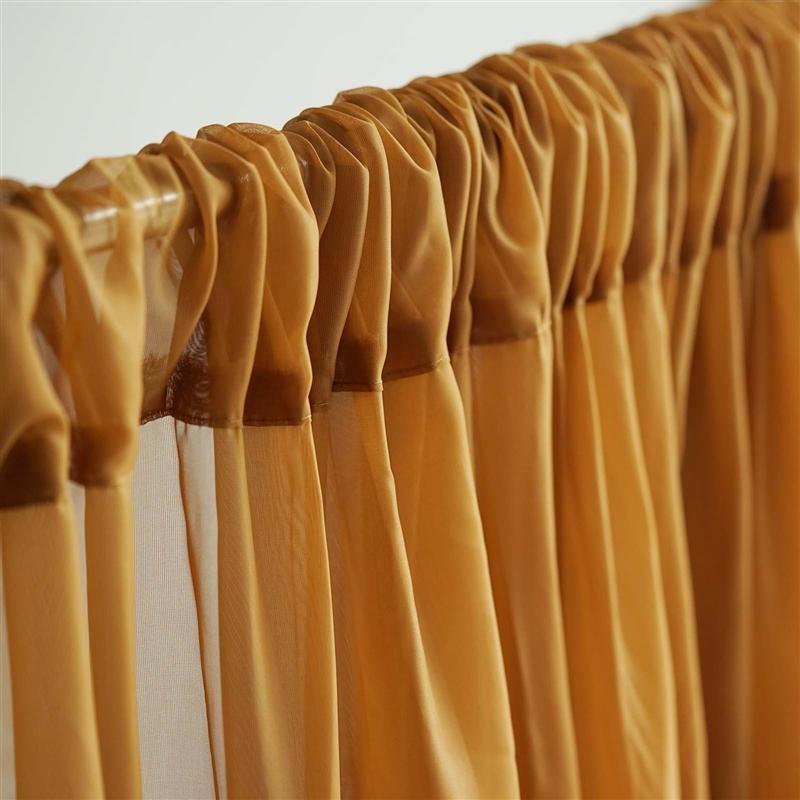 10 ft x 10 ft Sheer Voile Professional Backdrop Curtains Drapes Panels