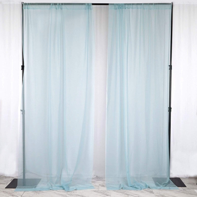 10 ft x 10 ft Sheer Voile Professional Backdrop Curtains Drapes Panels