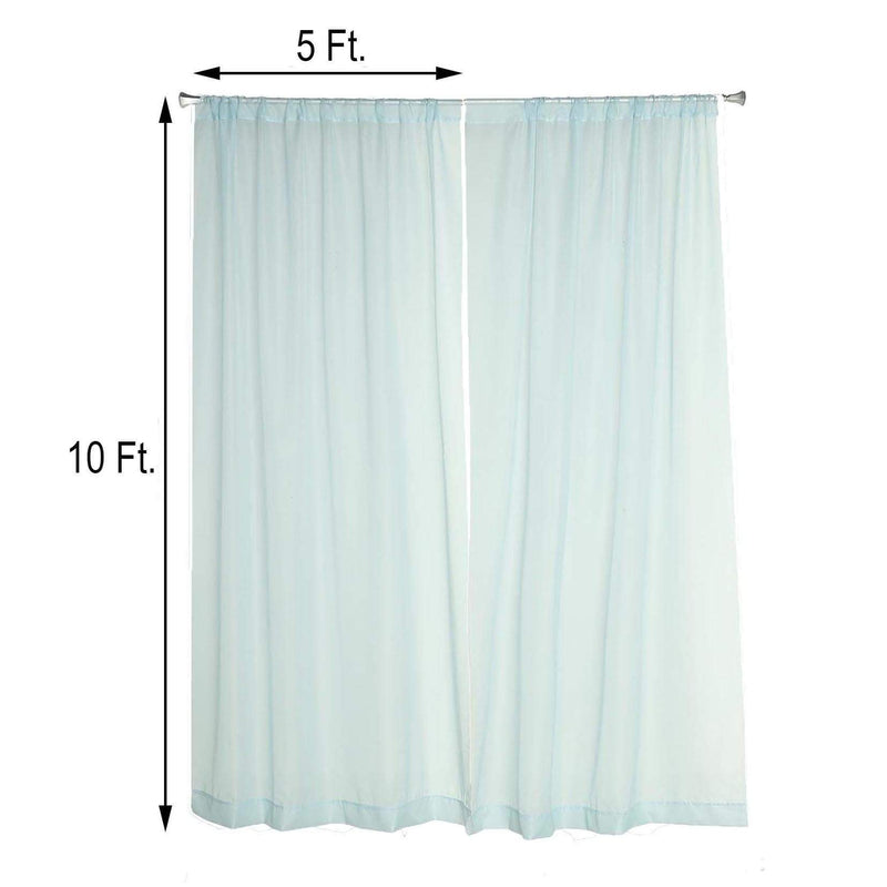 10 ft x 10 ft Sheer Voile Professional Backdrop Curtains Drapes Panels