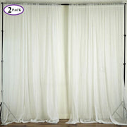 10 ft x 10 ft Sheer Voile Professional Backdrop Curtains Drapes Panels