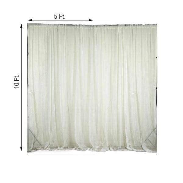 10 ft x 10 ft Sheer Voile Professional Backdrop Curtains Drapes Panels