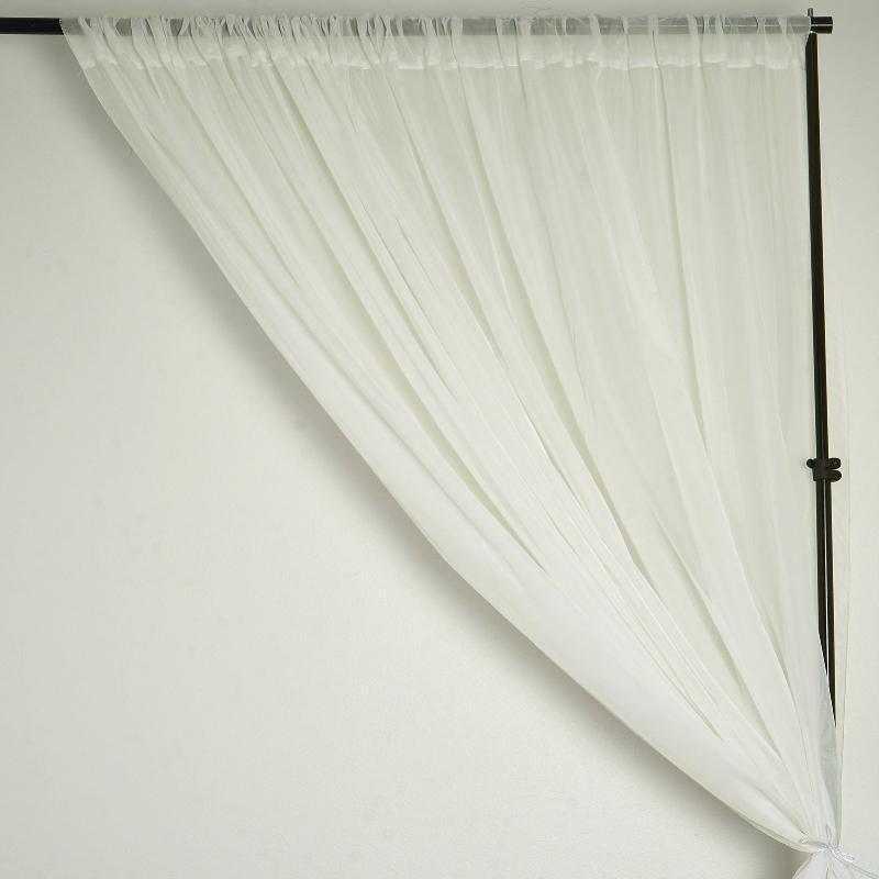 10 ft x 10 ft Sheer Voile Professional Backdrop Curtains Drapes Panels