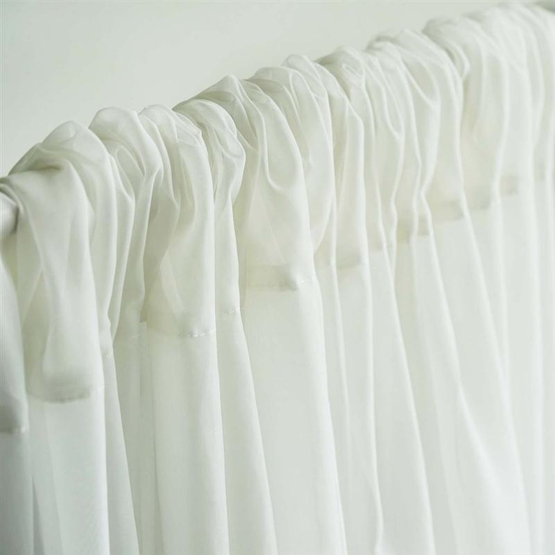 10 ft x 10 ft Sheer Voile Professional Backdrop Curtains Drapes Panels