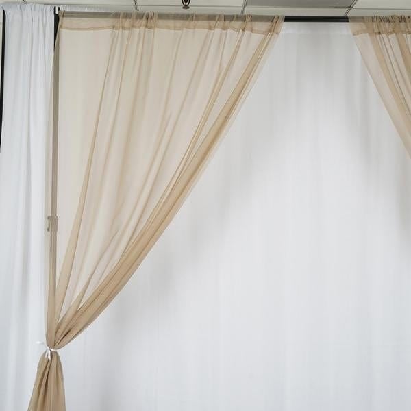 10 ft x 10 ft Sheer Voile Professional Backdrop Curtains Drapes Panels