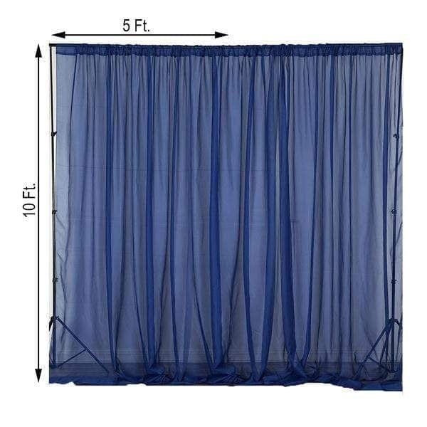 10 ft x 10 ft Sheer Voile Professional Backdrop Curtains Drapes Panels