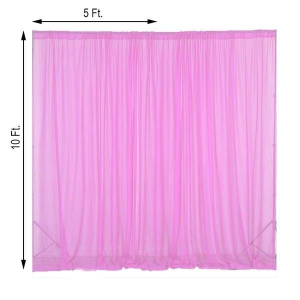 10 ft x 10 ft Sheer Voile Professional Backdrop Curtains Drapes Panels