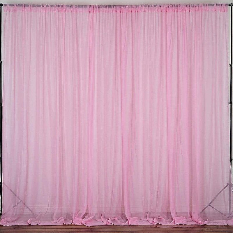 10 ft x 10 ft Sheer Voile Professional Backdrop Curtains Drapes Panels