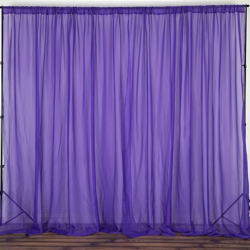 10 ft x 10 ft Sheer Voile Professional Backdrop Curtains Drapes Panels