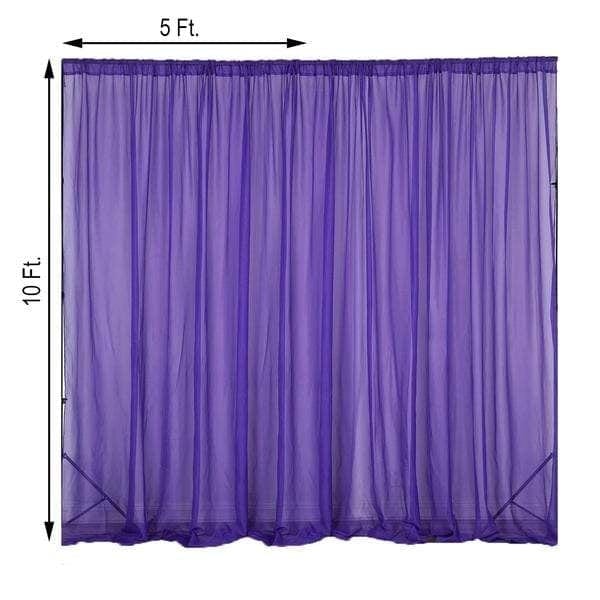 10 ft x 10 ft Sheer Voile Professional Backdrop Curtains Drapes Panels