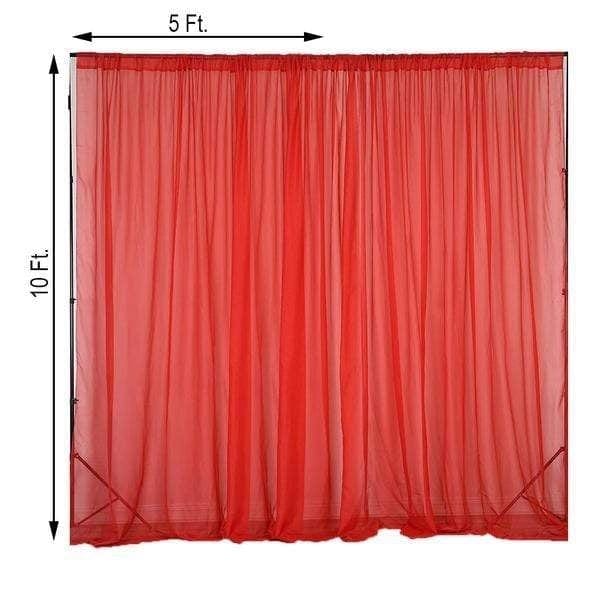 10 ft x 10 ft Sheer Voile Professional Backdrop Curtains Drapes Panels