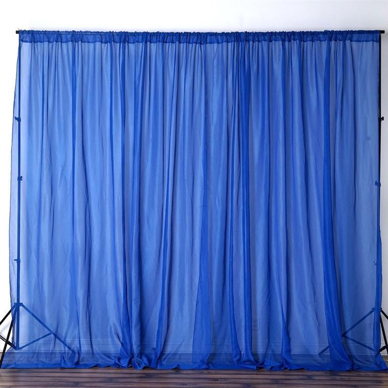 10 ft x 10 ft Sheer Voile Professional Backdrop Curtains Drapes Panels