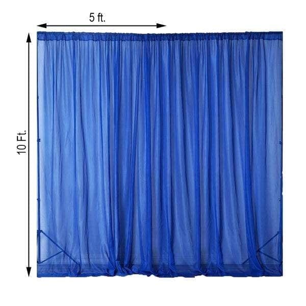 10 ft x 10 ft Sheer Voile Professional Backdrop Curtains Drapes Panels