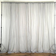 10 ft x 10 ft Sheer Voile Professional Backdrop Curtains Drapes Panels