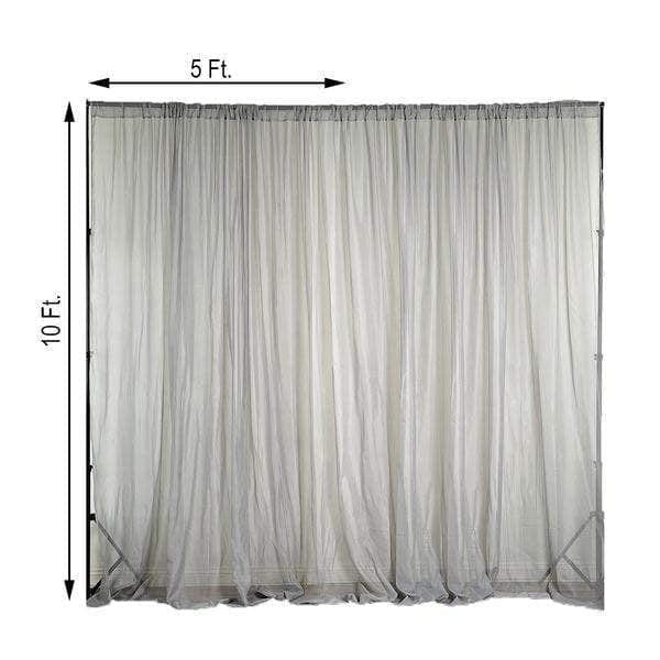 10 ft x 10 ft Sheer Voile Professional Backdrop Curtains Drapes Panels