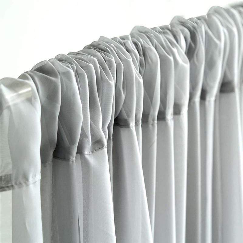 10 ft x 10 ft Sheer Voile Professional Backdrop Curtains Drapes Panels
