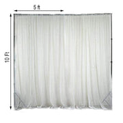 10 ft x 10 ft Sheer Voile Professional Backdrop Curtains Drapes Panels