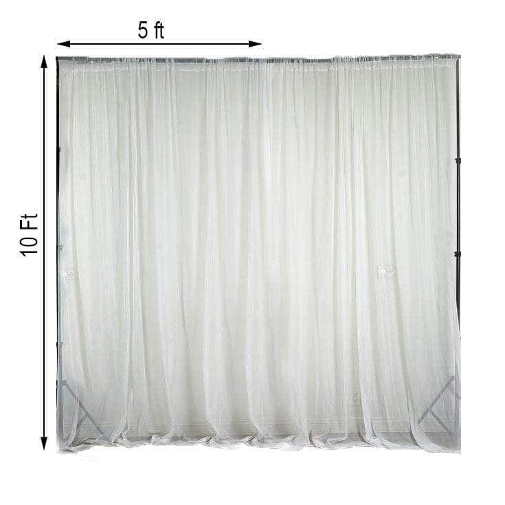 10 ft x 10 ft Sheer Voile Professional Backdrop Curtains Drapes Panels