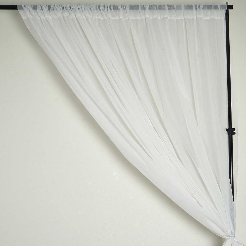 10 ft x 10 ft Sheer Voile Professional Backdrop Curtains Drapes Panels