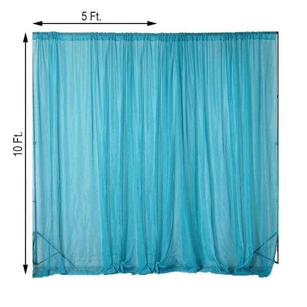 10 ft x 10 ft Sheer Voile Professional Backdrop Curtains Drapes Panels