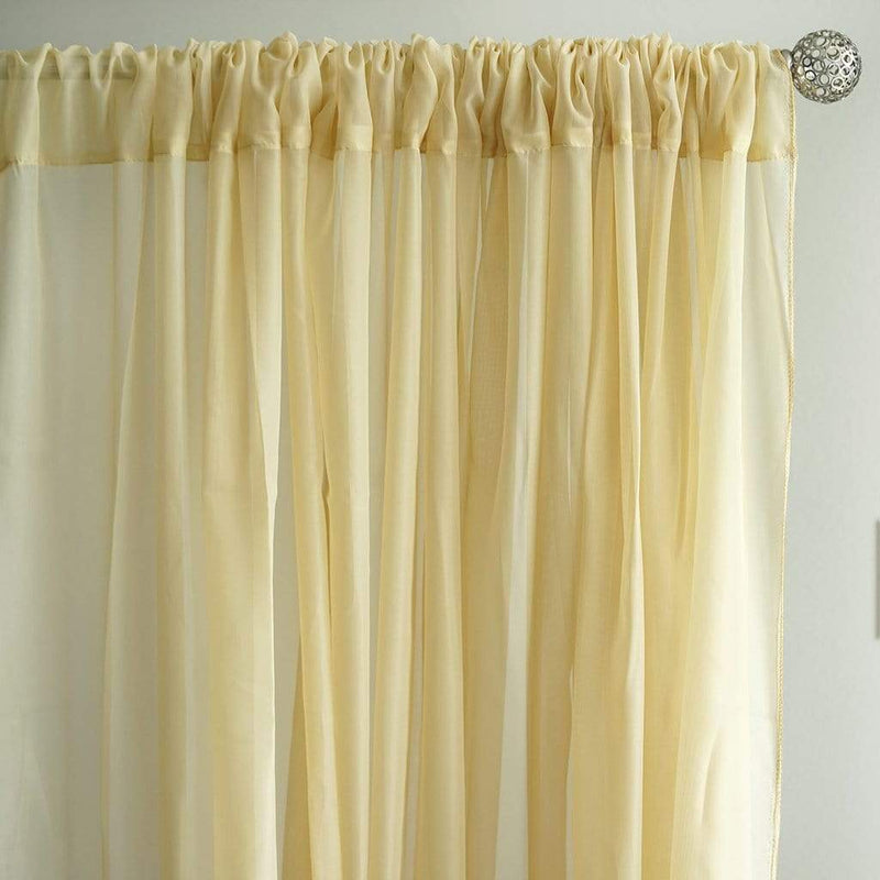 10 ft x 10 ft Sheer Voile Professional Backdrop Curtains Drapes Panels